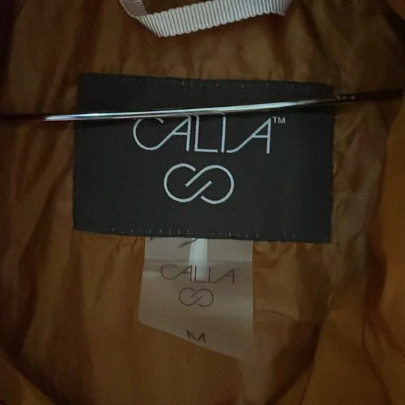 Calia by Carrie Underwood Long Orange Puffer Coat - Picture 3 of 6